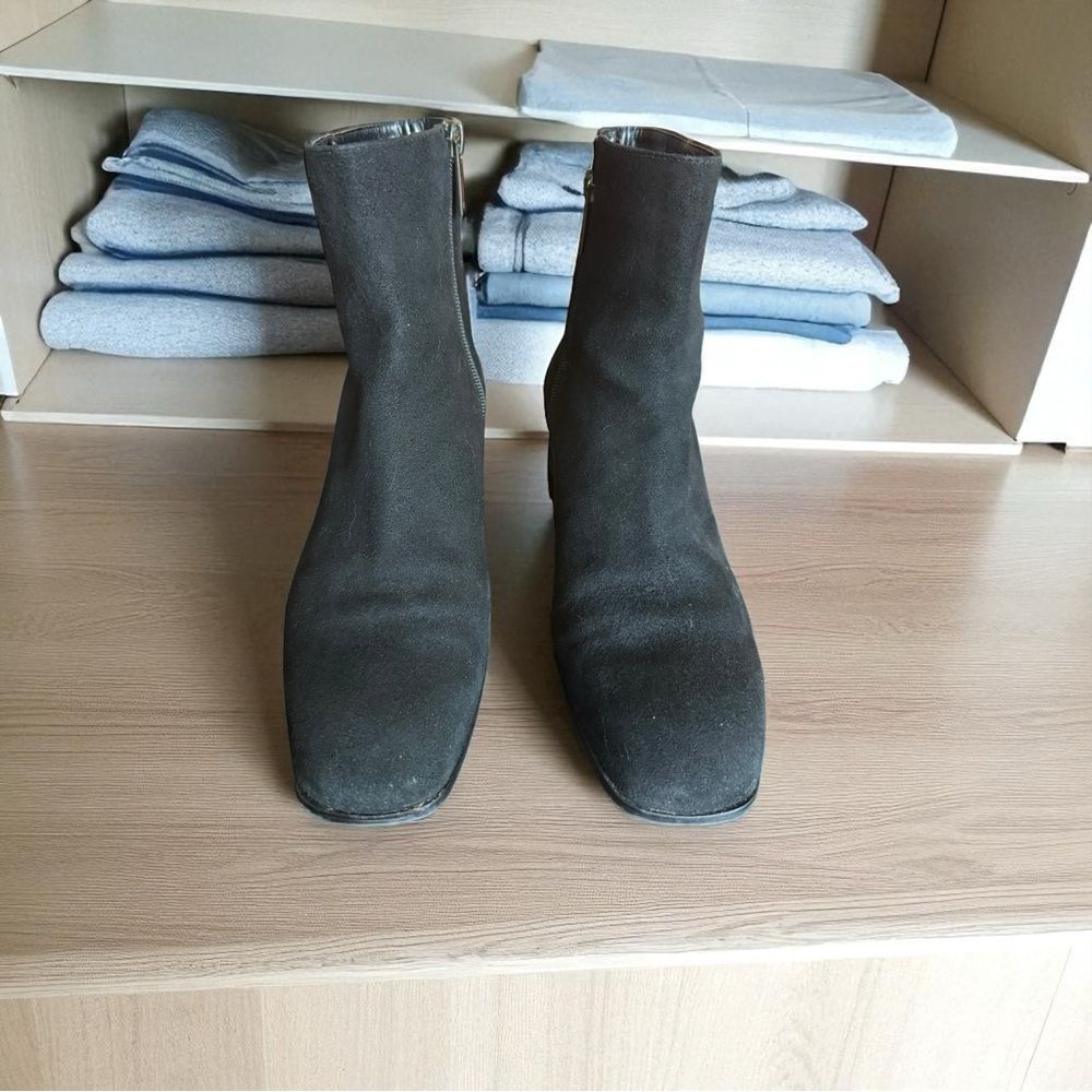 Aquatalia Lucie Dress Black Suede Bootie Size 8M+ Dustbag Excellent Condition